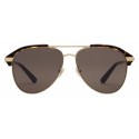 Gucci - Optimally Fit Metal Aviator Sunglasses - Dark Turtle Gold and Acetate - Gucci Eyewear