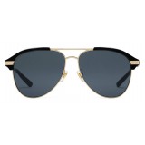 Gucci - Optimal Fit Metal Aviator Sunglasses - Gold Grey Lenses - Gucci Eyewear