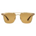 Gucci - Occhiali da Sole Quadrati in Metallo - Oro e Corno Chiaro - Gucci Eyewear