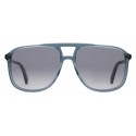 Gucci - Rectangular Acetate Sunglasses - Transparent Grey - Gucci Eyewear
