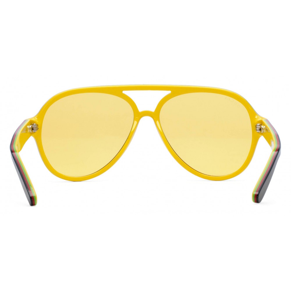 Amazon.com: Gucci Pilot Urban Web Block Aviator Sunglasses, Gold/Green, One  Size : Clothing, Shoes & Jewelry