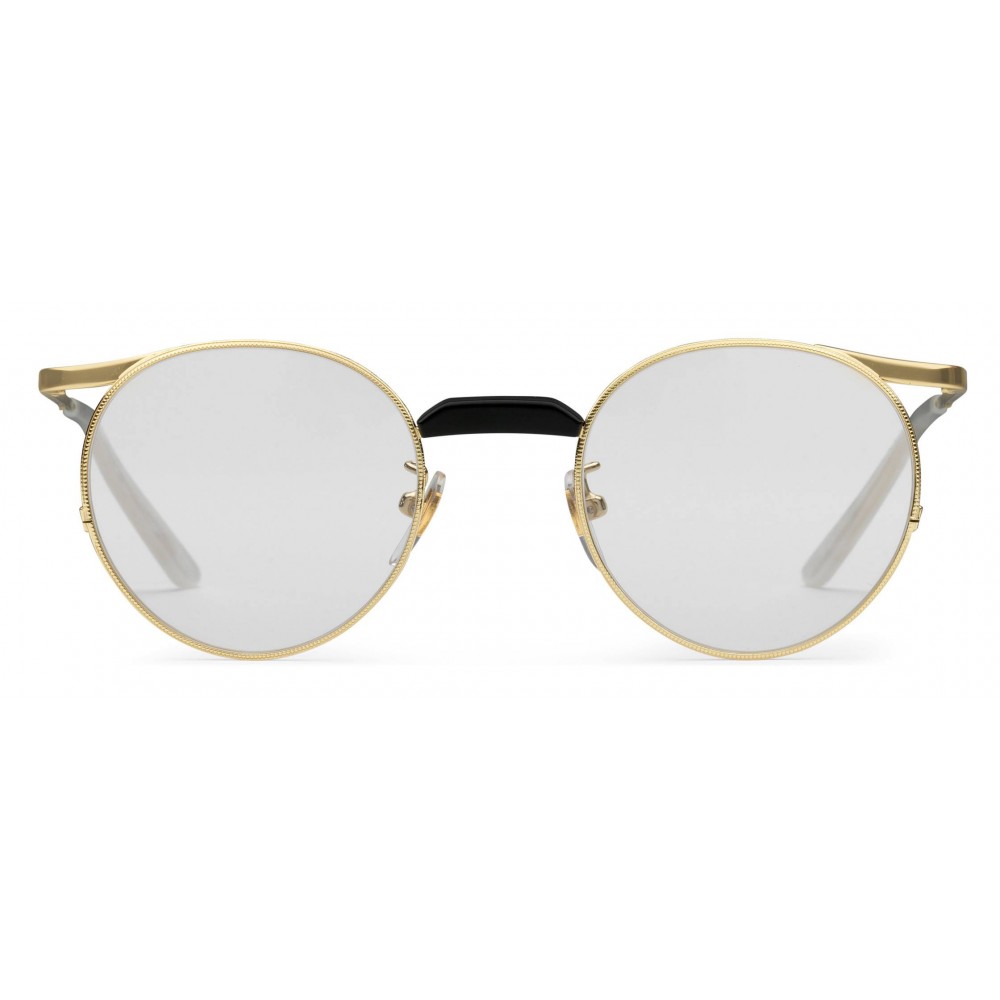 Tweede leerjaar dikte Controle Gucci - Round Metal Glasses - Gold - Gucci Eyewear - Avvenice