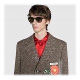 Gucci - Occhiali da Sole Quadrati in Acetato - Acetato Tartarugato - Gucci Eyewear