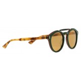 Gucci - Round Acetate Sunglasses - Green Turtle Acetate - Gucci Eyewear