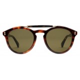 Gucci - Round Acetate Sunglasses - Turtle Acetate with Light Horn Detail - Gucci Eyewear