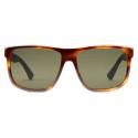 Gucci - Occhiali da Sole Quadrati in Acetato -  Acetato Tartarugato Lenti Verdi - Gucci Eyewear