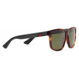 Gucci - Acetate Square Sunglasses - Acetate Turtle Green Lenses - Gucci Eyewear