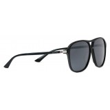 Gucci - Acetate Aviator Sunglasses with Optimal Fit - Acetate Black Lenses Grey - Gucci Eyewear
