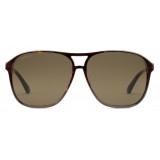 Gucci - Optimally Fitting Acetate Aviator Sunglasses - Dark Turtle Acetate - Gucci Eyewear