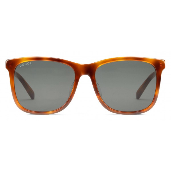 Gucci - Occhiali da Sole Rotondi in Acetato - Acetato Nero Lenti Gialle -  Gucci Eyewear - Avvenice