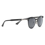 Gucci - Occhiali da Sole Rotondi in Titanio - Titanio Rutenio Nero Opaco - Gucci Eyewear