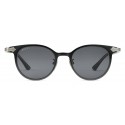 Gucci - Round Titanium Sunglasses - Matt Black Ruthenium Titanium - Gucci Eyewear