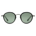 Gucci - Round Titanium Sunglasses - Black Titanium with Green Lenses - Gucci Eyewear
