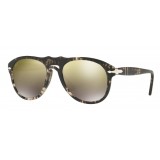 Persol - 649 - Original - 649 Series - Black / Gold Mirror Light Brown - PO0649 - Sunglasses - Persol Eyewear