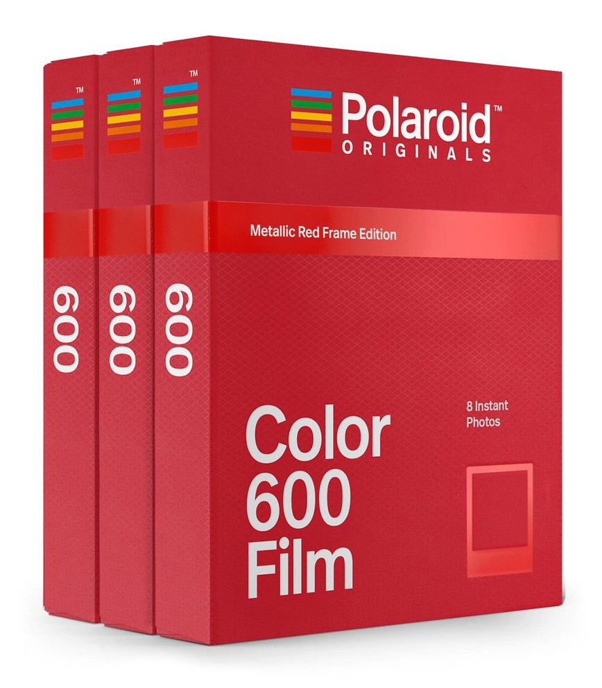 Ecologie herstel achterzijde Polaroid Originals - Triple Pack Color Film for 600 - Metallic Red Frame -  Film for Polaroid Originals 600 Cameras - OneStep 2 - Avvenice