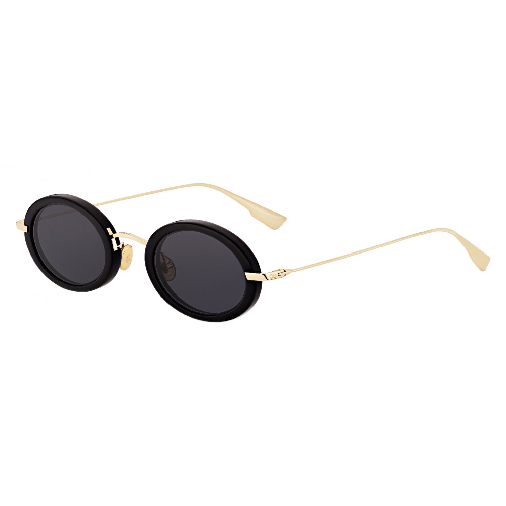 Dior  Black Oval Hypnotic Sunglasses  VSP Consignment