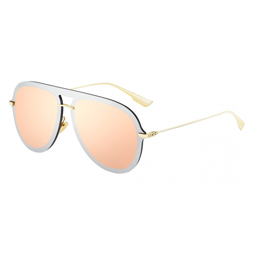 dior rose gold mirrored sunglasses