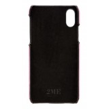 2 ME Style - Case Fingers Leather Pink / Fucsia - iPhone X / XS - Leather Cover
