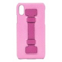 2 ME Style - Case Fingers Leather Pink / Fucsia - iPhone X / XS - Leather Cover