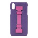 2 ME Style - Cover Fingers in Pelle Viola / Fucsia - iPhone X / XS - Cover in Pelle