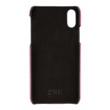 2 ME Style - Case Fingers Leather Fucsia / Purple - iPhone X / XS - Leather Cover