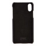 2 ME Style - Cover Fingers in Pelle Blu / Nero - iPhone X / XS - Cover in Pelle