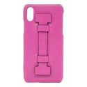 2 ME Style - Case Fingers Leather Fucsia - iPhone X / XS - Leather Cover