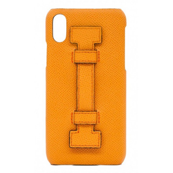 2 ME Style - Case Fingers Leather Orange - iPhone X / XS - Leather Cover