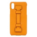 2 ME Style - Case Fingers Leather Orange - iPhone X / XS - Leather Cover