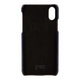 2 ME Style - Case Fingers Leather Blue - iPhone X / XS - Leather Cover