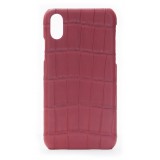 2 ME Style - Case Croco Rouge Vif - iPhone XR - Crocodile Leather Cover
