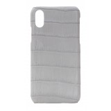 2 ME Style - Case Croco Gris Clair - iPhone XR - Crocodile Leather Cover