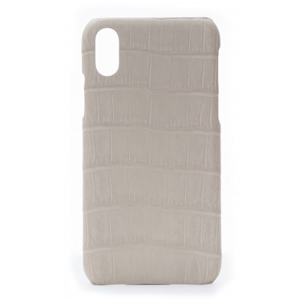 2 ME Style - Cover Croco Beige - iPhone XR - Cover in Pelle di Coccodrillo