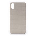 2 ME Style - Case Croco Beige - iPhone XR - Crocodile Leather Cover