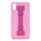 2 ME Style - Case Fingers Leather Pink / Fucsia - iPhone XS Max - Leather Cover