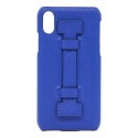 2 ME Style - Cover Fingers in Pelle Blu - iPhone XS Max - Cover in Pelle