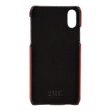 2 ME Style - Cover Fingers in Pelle Rosso - iPhone XS Max - Cover in Pelle