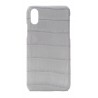 2 ME Style - Cover Croco Grigio Chiaro - iPhone XS Max - Cover in Pelle di Coccodrillo