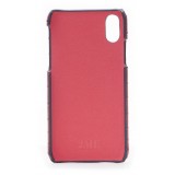 2 ME Style - Cover Fingers Croco Rosso / Rosso - iPhone XS Max - Cover in Pelle di Coccodrillo