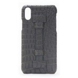2 ME Style - Case Fingers Croco Green / Green - iPhone XS Max - Crocodile Leather Cover
