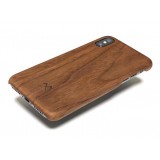 Woodcessories - Cover in Legno di Noce e Kevlar - iPhone XR - Cover in Legno - Eco Case - Ultra Slim - Collezione Kevlar