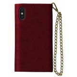 iDeal of Sweden - Mayfair Clutch Velvet Cover - Rosso - iPhone X / XS - Custodia iPhone - New Fashion Collection
