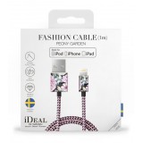 iDeal of Sweden - Fashion Cable - Peony Garden - iPhone - Apple - Lightning MFI Certified by Apple - New Fashion Collection