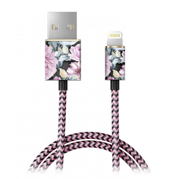 iDeal of Sweden - Fashion Cable - Peony Garden - iPhone - Apple - Lightning MFI Certified by Apple - New Fashion Collection