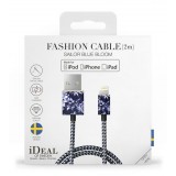 iDeal of Sweden - Fashion Cable - Sailor Blue Bloom - iPhone - Apple - Lightning MFI Certified by Apple - New Fashion Collection
