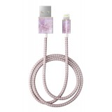 iDeal of Sweden - Fashion Cable - Pilion Pink Marble - iPhone - Lightning MFI Certified by Apple - New Fashion Collection