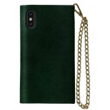 iDeal of Sweden - Mayfair Clutch Velvet Cover - Verde - iPhone XR - Custodia iPhone - New Fashion Collection