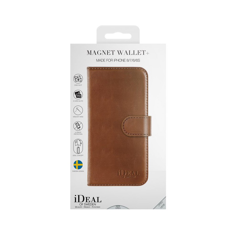 boliger Blinke skjorte iDeal of Sweden - Magnet Wallet Cover - Brown - iPhone 8 / 7 / 6 / 6s Plus  - iPhone Case - New Fashion Collection - Avvenice
