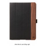Woodcessories - Walnut and Leather Hard Cover - iPad 2017 / 2018 (9.7) - Flip Case - Eco Flip Leather and Wood