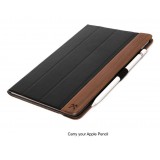 Woodcessories - Walnut and Leather Hard Cover - iPad 2017 / 2018 (9.7) - Flip Case - Eco Flip Leather and Wood